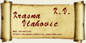 Krasna Vlahović vizit kartica